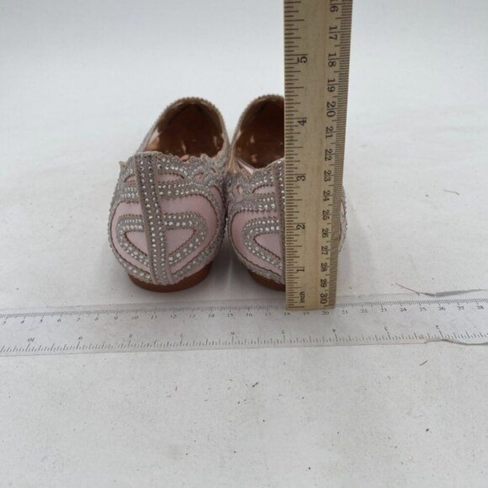 XYD Pink Rhinestone Mesh Flats - Picture 5 of 8